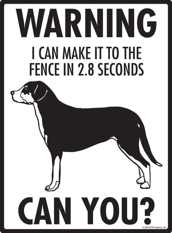 Greater Swiss Mountain Dog - Warning! Fence Sign