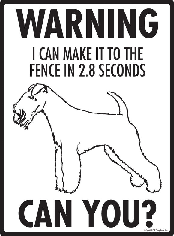 Lakeland Terrier Make It To Fence or Door Signs (9" x 12")