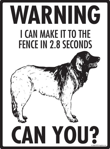 Leonberger - Warning! Fence Sign