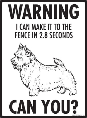 Norwich Terrier Make It To Fence or Door Signs (9" x 12") - 0
