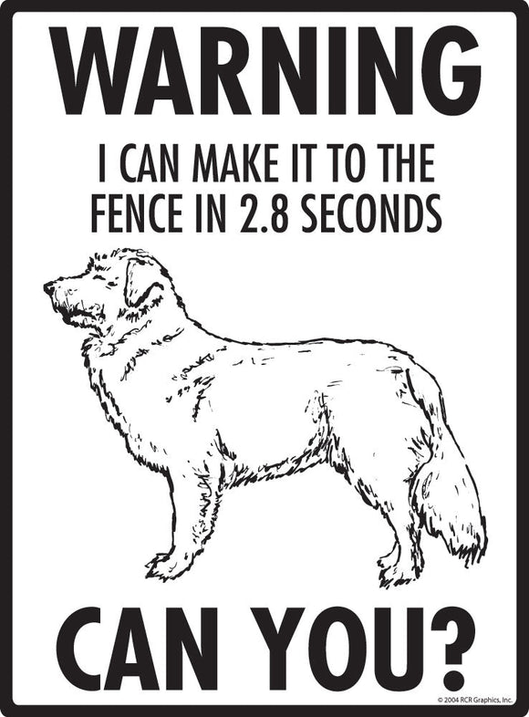 Nova Scotia Duck Tolling Retriever - Warning! Fence Sign