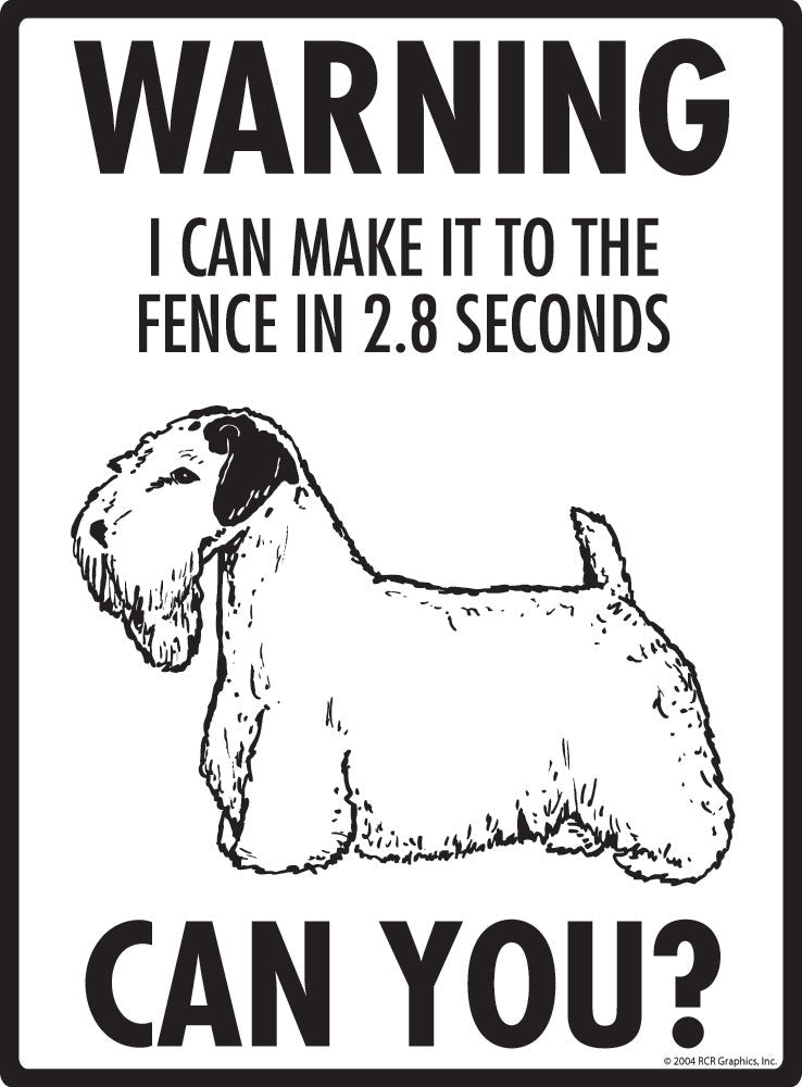 Sealyham Terrier - Warning! Fence Sign