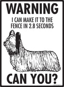 Skye Terrier Make It To Fence or Door Signs (9" x 12")-2