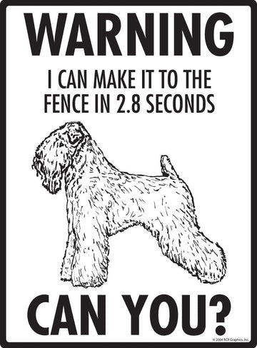Soft Wheaten Terrier - Warning! Fence Sign