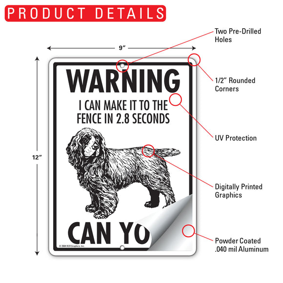 Sussex Spaniel! Make It To Fence or Door Signs (9" x 12")