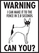 Toy Fox Terrier Make It To Fence or Door Signs (9" x 12")-2