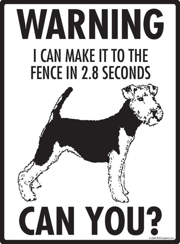 Welsh Terrier Make It To Fence or Door Signs (9" x 12") - 0
