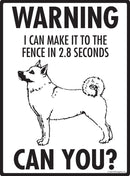 Norwegian Buhund - Warning! Fence Sign