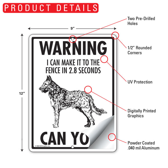 Belgian Laekenois! Make It To Fence or Door Signs (9" x 12")