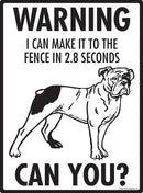 Olde English Bulldogge - Warning! Fence Sign