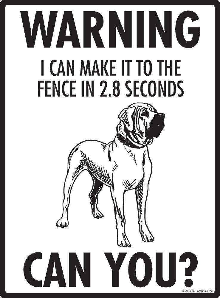 Tosa Inu - Warning! Fence Sign