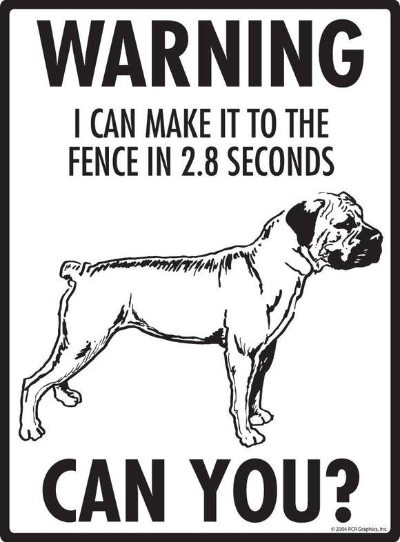 Boerboel Make It To Fence or Door Signs (9" x 12")