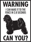 Tibetan Terrier - Warning! Fence Sign