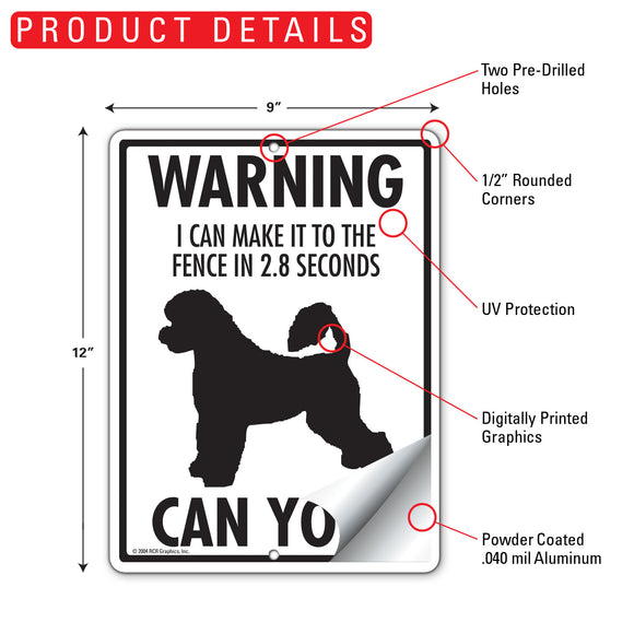 Portuguese Water Dog! Make It To Fence or Door Signs (9" x 12")