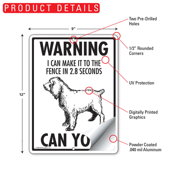 Boykin Spaniel! Make It To Fence or Door Signs (9" x 12")
