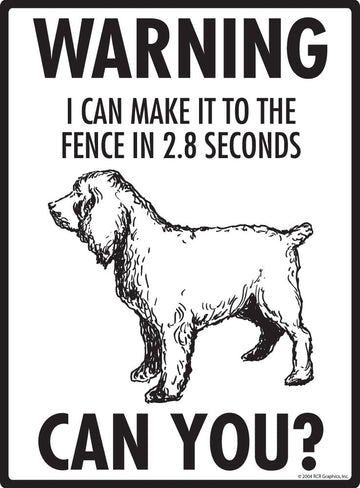 Boykin Spaniel - Warning! Fence Sign