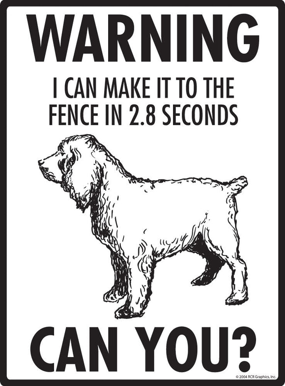 Boykin Spaniel Make It To Fence or Door Signs (9" x 12")