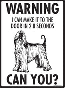Afghan Hound Make It To Fence or Door Signs (9" x 12")-3