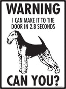 Airedale Terrier Make It To Fence or Door Signs (9" x 12")-3