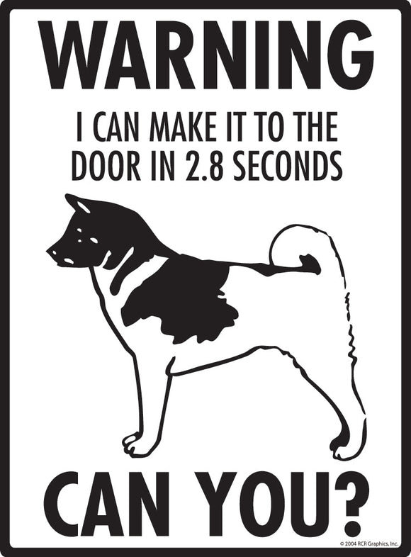 Akita Make It To Fence or Door Signs (9" x 12")