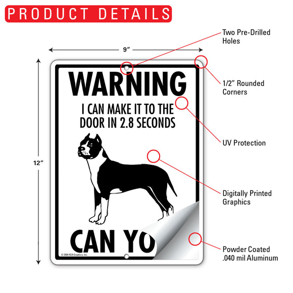 American Staffordshire Terrier! Make It To Fence or Door Signs