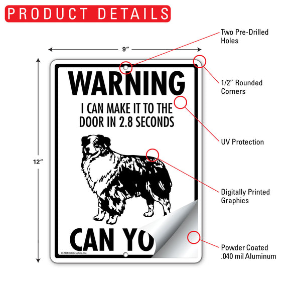 Australian Shepherd! Make It To Fence or Door Signs (9" x 12")