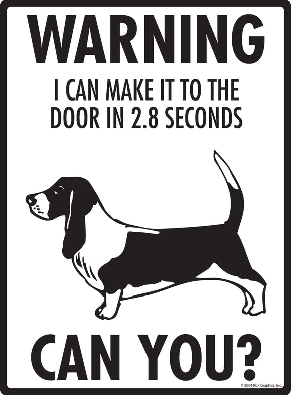 Basset Hound! Make It To Fence or Door Signs (9" x 12")