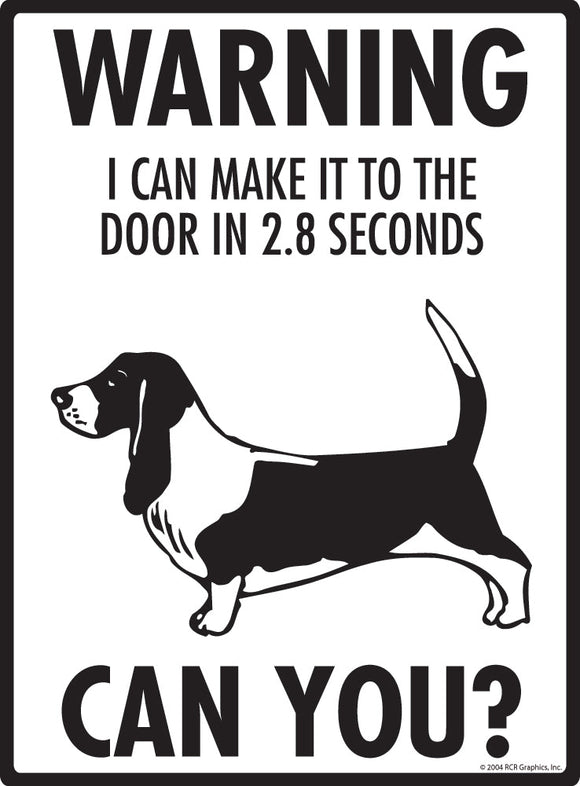 Basset Hound Make It To Fence or Door Signs (9" x 12")