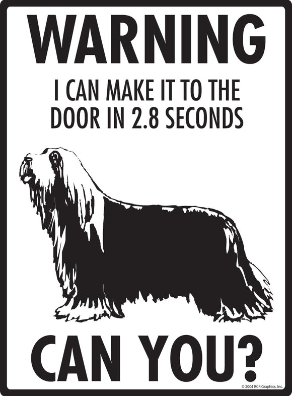 Bearded Collie Make It To Fence or Door Signs (9" x 12")