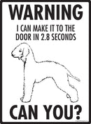 Bedlington Terrier Make It To Fence or Door Signs (9" x 12")-3