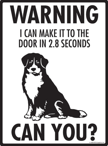 Bernese Mountain Dog! Make It To Fence or Door Aluminum Sign - 9x12 Inch, Weatherproof, Yard - 0