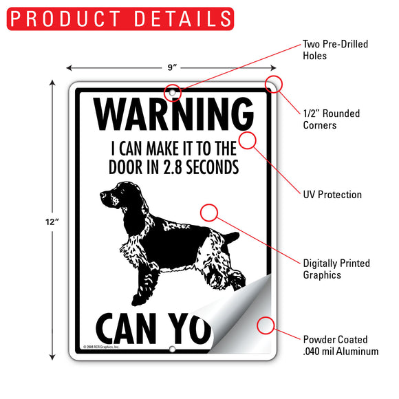 English Cocker Spaniel! Make It To Fence or Door Signs (9" x 12")