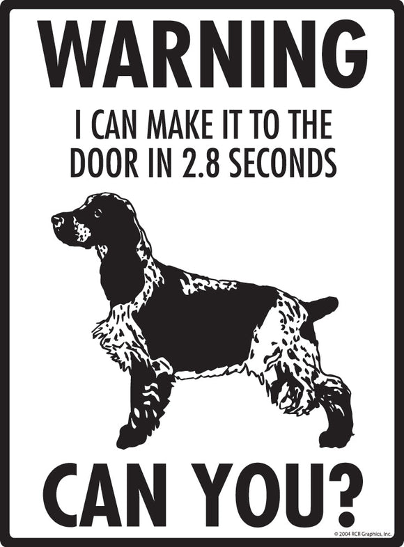 English Cocker Spaniel Make It To Fence or Door Signs (9" x 12")