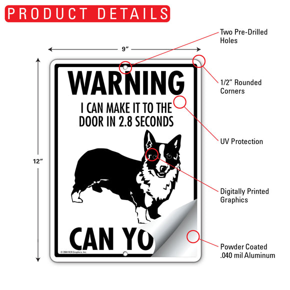 Corgi! Make It To Fence or Door Signs (9" x 12")