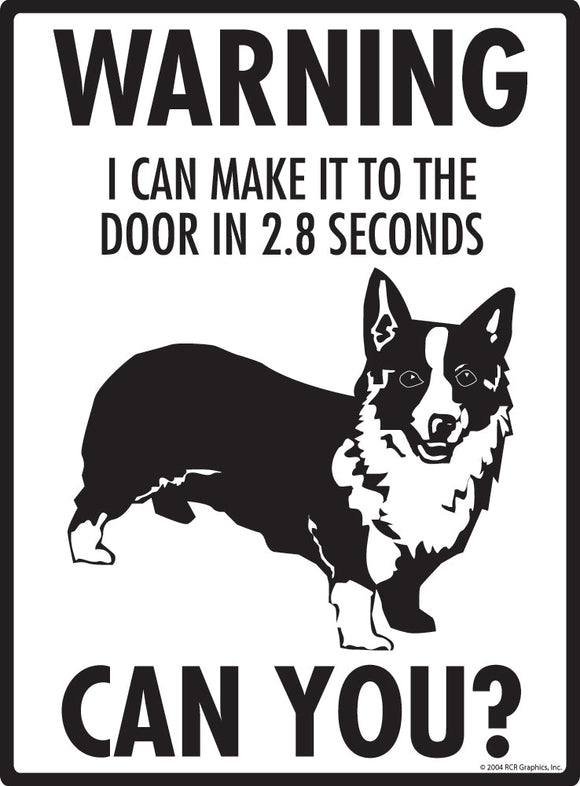 Corgi Make It To Fence or Door Signs (9" x 12")