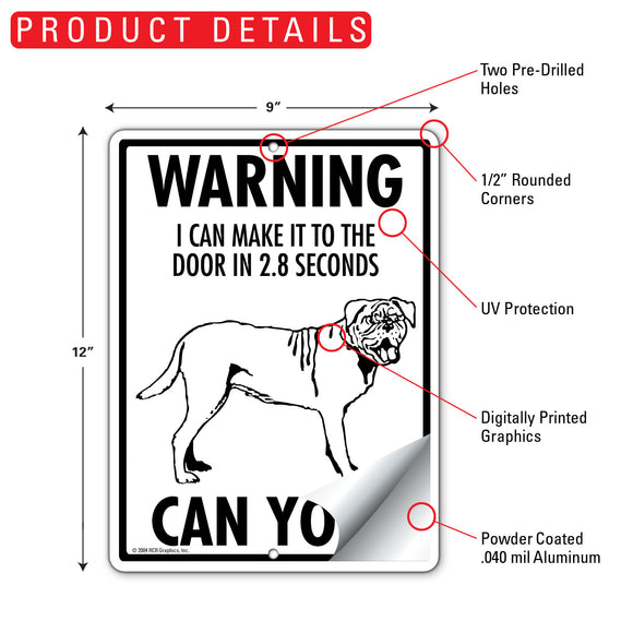Dogue de Bordeaux! Make It To Fence or Door Signs (9" x 12")