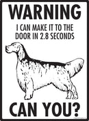 English Setter! Make It To Fence or Door Signs (9" x 12")-2