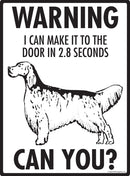 English Setter Make It To Fence or Door Signs (9" x 12")-3