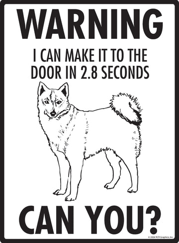 Finnish Spitz! Make It To Fence or Door Aluminum Sign - 9x12 Inch, Weatherproof Yard - 0