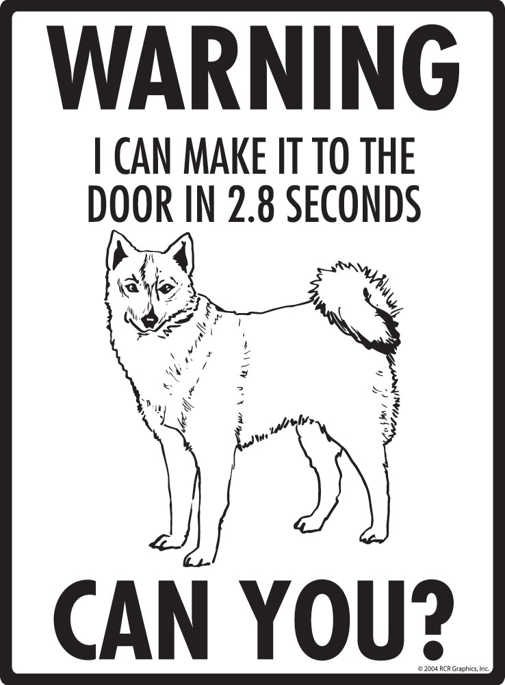 Finnish Spitz Make It To Fence or Door Signs (9" x 12")