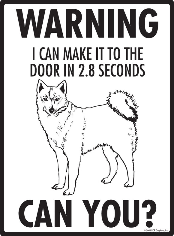 Finnish Spitz Make It To Fence or Door Signs (9" x 12")