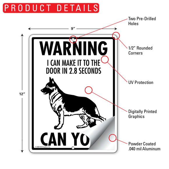 German Shepherd! Make It To Fence or Door Signs (9" x 12")