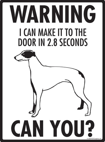 Greyhound! Make It To Fence or Door Aluminum Sign - 9x12 Inch, Weatherproof Yard - 0