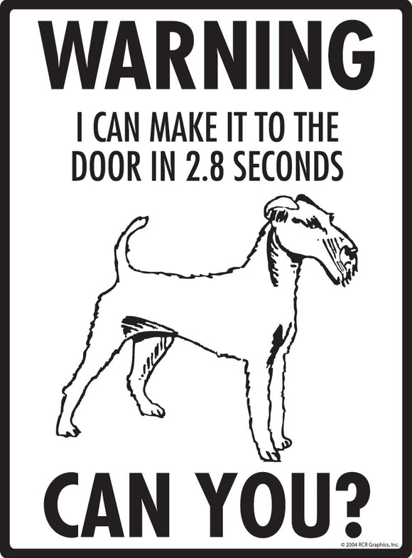 Irish Terrier Make It To Fence or Door Signs (9" x 12")