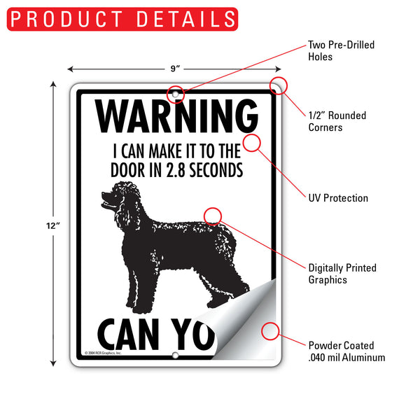 Irish Water Spaniel! Make It To Fence or Door Signs (9" x 12")
