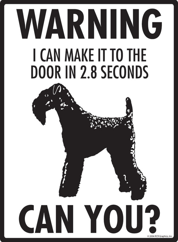 Kerry Blue Terrier Make It To Fence or Door Signs (9" x 12")