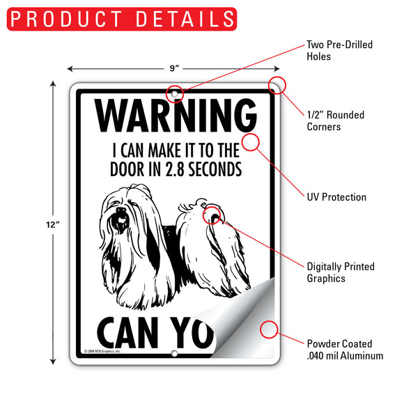 Lhasa Apso! Make It To Fence or Door Signs (9" x 12")
