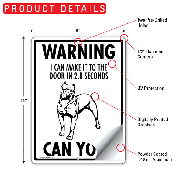 Pit Bull Terrier! Make It To Fence or Door Signs (9" x 12")