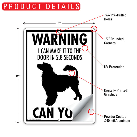 Portuguese Water Dog! Make It To Fence or Door Signs (9" x 12")