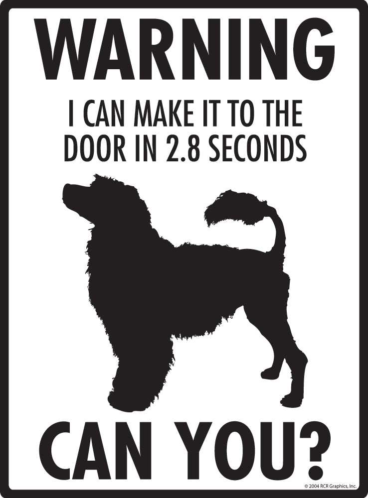 Portuguese Water Dog Make It To Fence or Door Signs (9" x 12")